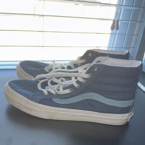 Vans Dark Blue High-Tops with White Accents